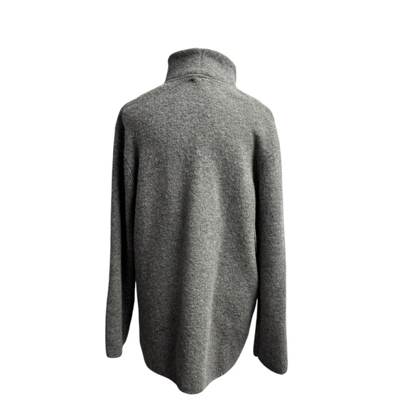 J. Crew Cocoon Knit Sweater Blazer Button Heather Graphite Gray Grey Medium M - Picture 3 of 11